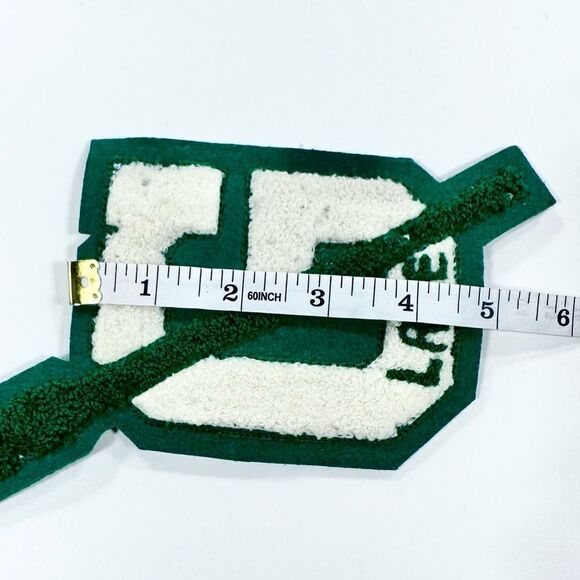 Vintage green chenille letter jacket letter “G” with rowing oar - Picture 5 of 5
